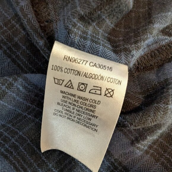 Vans Long Sleeve Plaid Shirt Black and Blue - Size XL - Picture 10 of 14